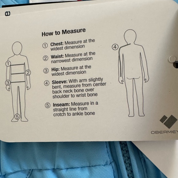 Powder blue waterproof Obermeyer toddler snow bibs • size 2T • NWT - Picture 10 of 11